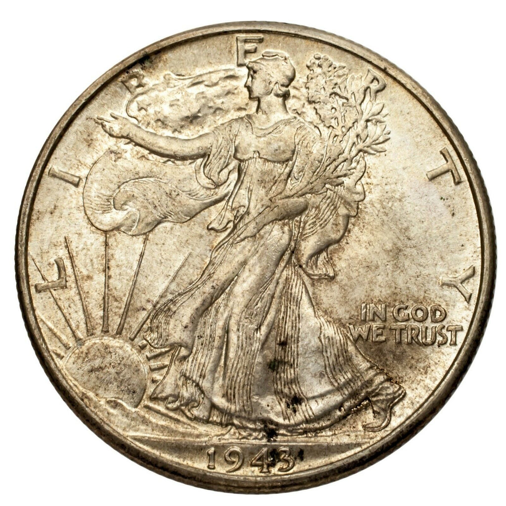 1943 Silver Walking Liberty Half Dollar 50C (Brilliant Uncirculated Condition)