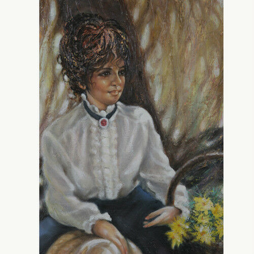 Untitled (Woman Under Tree w/ Flowers) By Anthony Sidoni 2006 Oil on Canvas