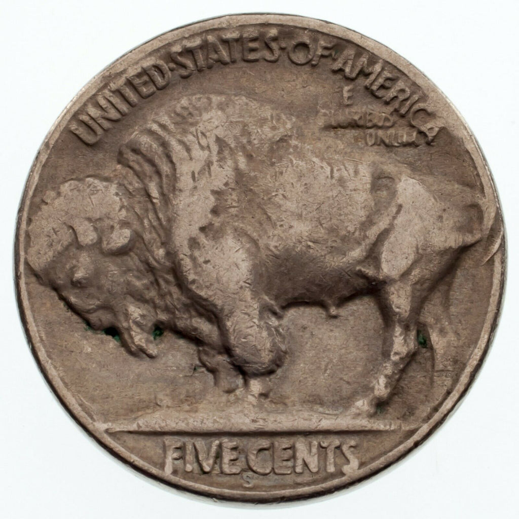 1923-S 5C Buffalo Nickel VF Condition, Natural Color, Full 4-Digit Date