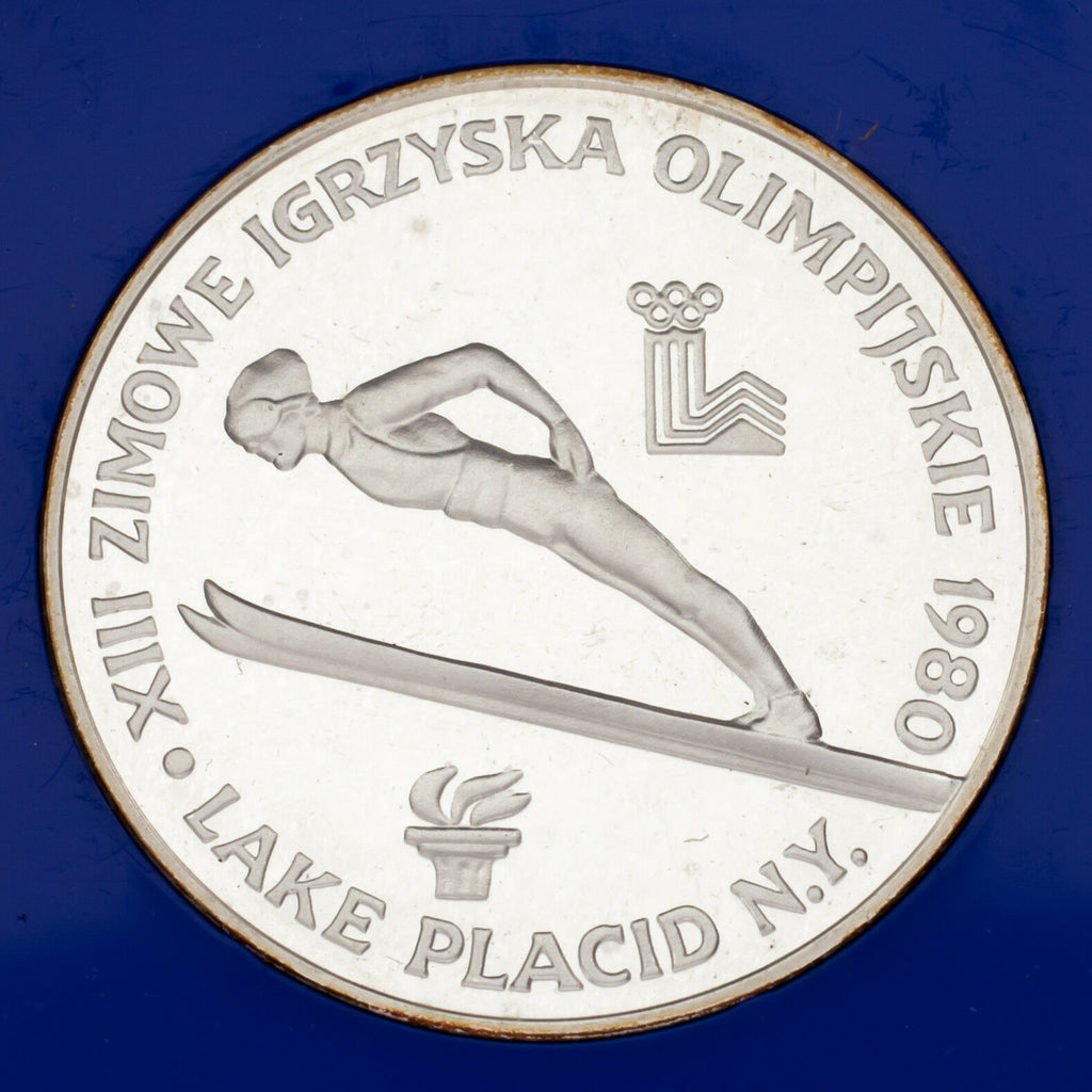 1980-MW Poland 200 Zlotych w/ Torch (Proof, PF) Winter Olympics Ski Jump Y-110.1
