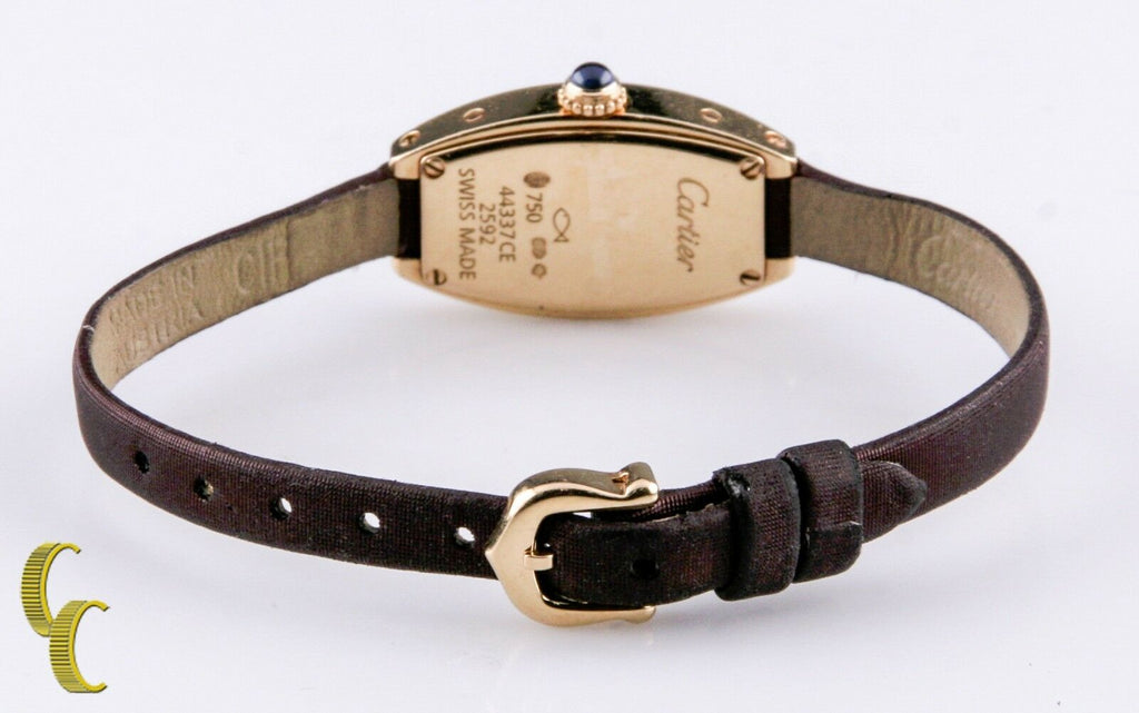 Cartier Mini Tonneau Lanieres 2592 18k Rose Gold Quartz Watch w/ Original Band