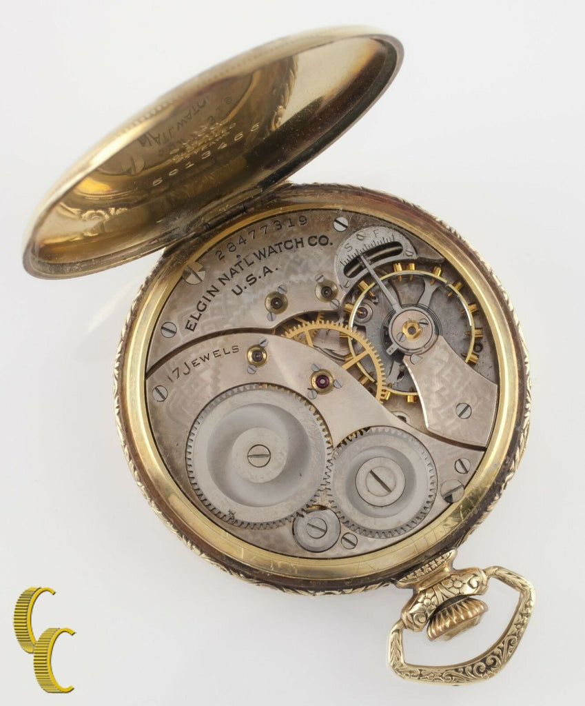 Elgin Antique Open Face Gold Filled Pocket Watch Gr 345 Size 12 17 Jewel