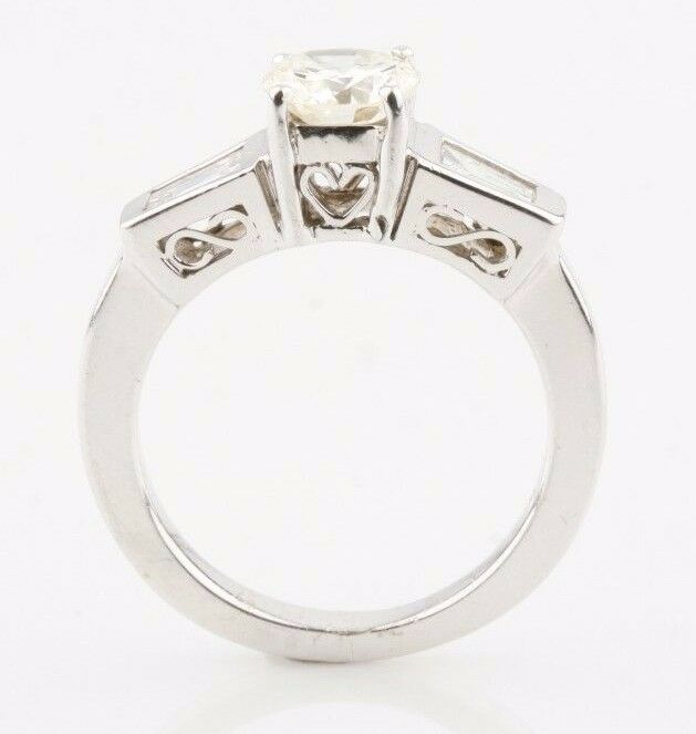 1.41 Carat Light Fancy Yellow Diamond 14k White Gold Engagement Ring Size 6.25