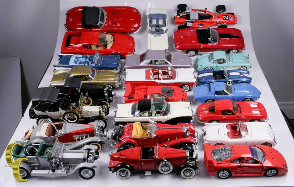 Lot of 23 Classic Collectible Model Cars w/ Some Paperwork (Franklin, Danbury)