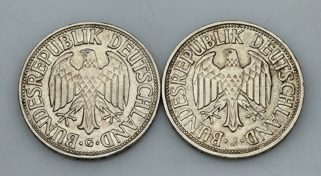 1950 Germany 1 Mark Coin Lot (4 coins) All in XF Condition! KM# 110