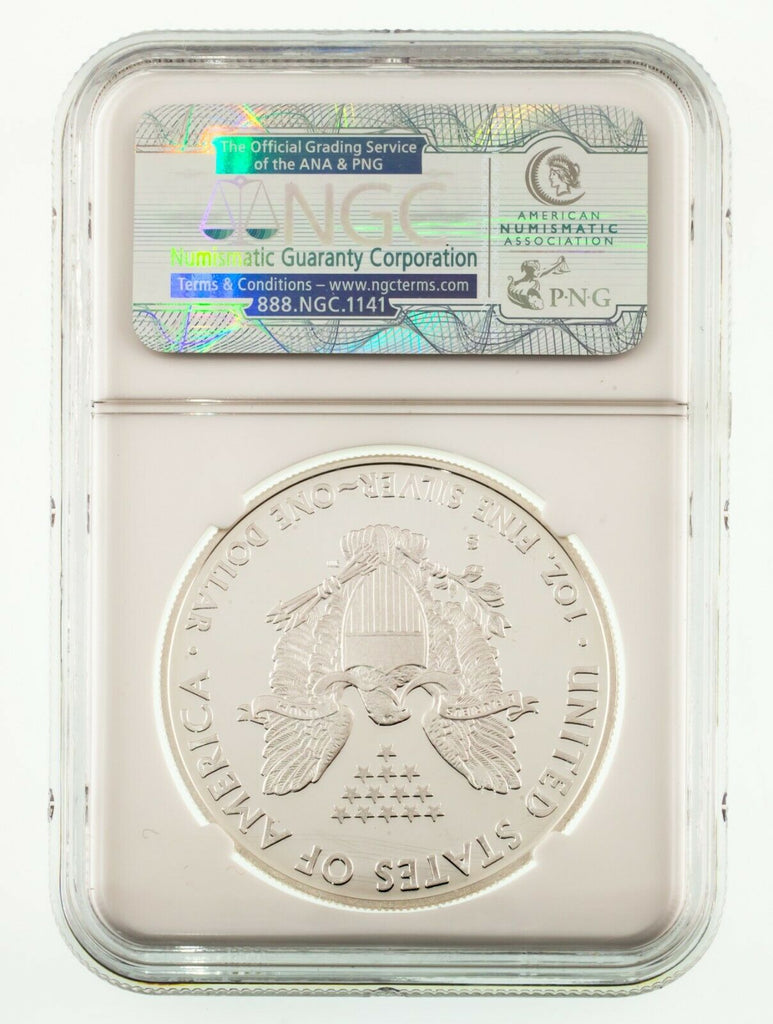 2012-S $1 Silver American Eagle Proof Coin & Currency Graded by NGC as PF69 UCam