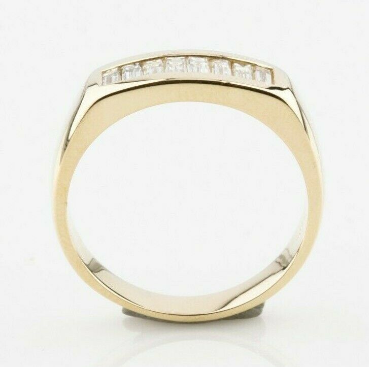 14k Yellow Gold Plaque Diamond Ring TDW = 0.60 ct Size 9.5