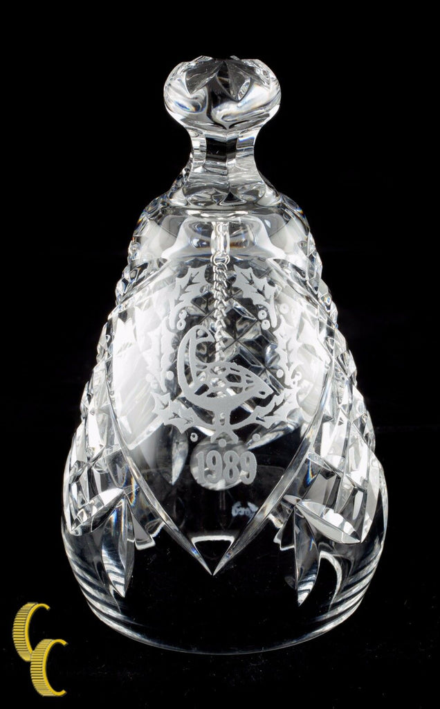 1989 Waterford Crystal Christmas Bell "Six Geese a-Laying" Great Condition!