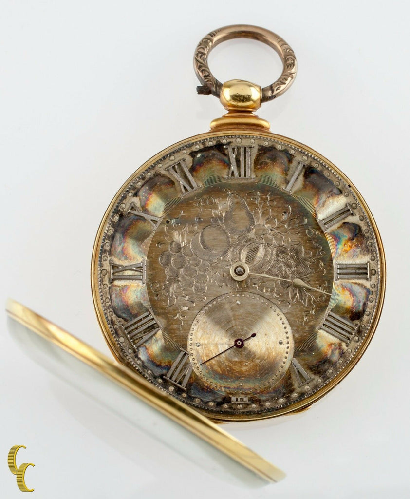 Thomas Cooper London Key Operated 18k Yellow Gold Pocket Watch 13 Jewels