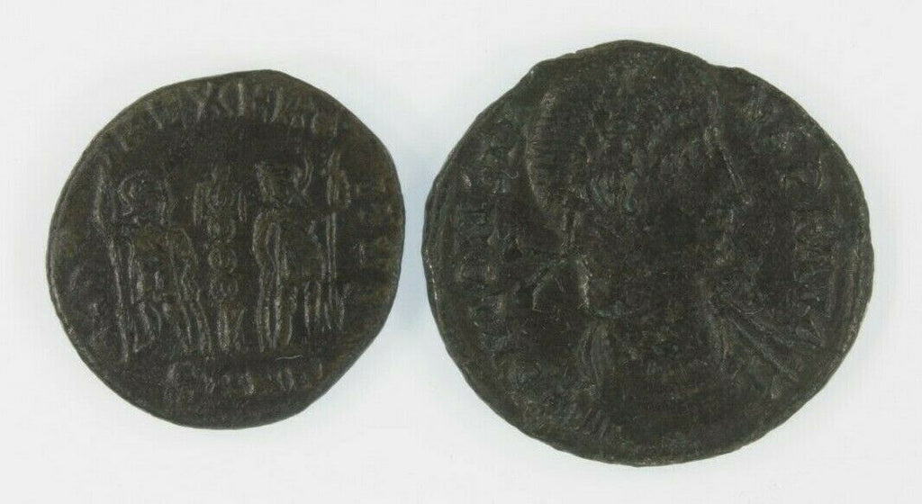 Roman Empire 2-coin Set // Constans 1/2 Centenionalis // Constantinus II AE3