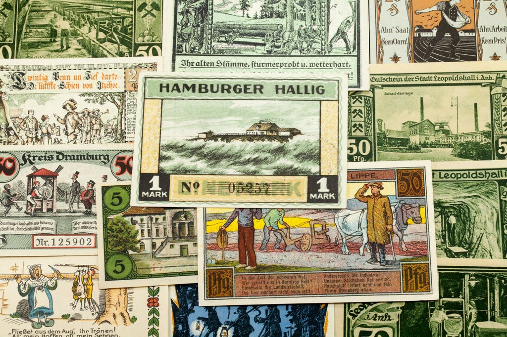 1920-1922 Germany Notgeld (Emergency Money) 25pc - Industry & Labor Theme