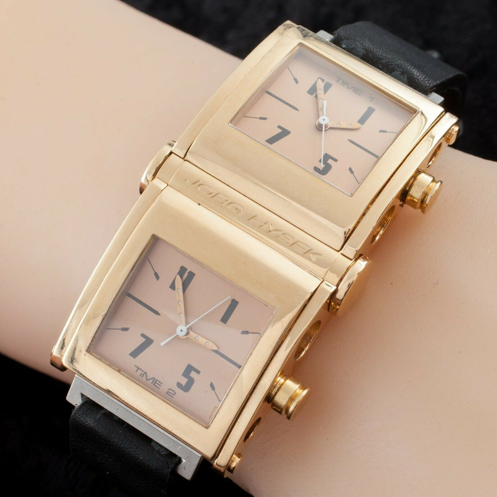 Jorg Hysek 18k Yellow Gold Limited Edition of 200 Dual Time Quartz Watch