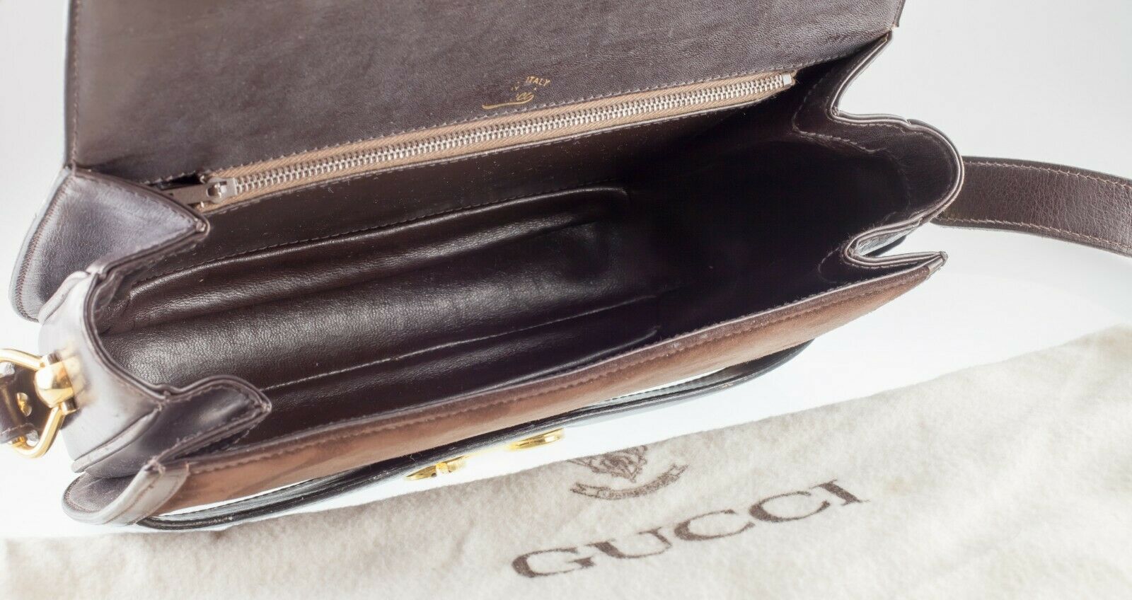 Gucci Vintage Suede Saddle Bag