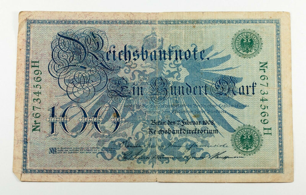 Lot of 6 Miscellaneous German Notes (1908 - 1923) 100 - 50 Million Mark Fine+