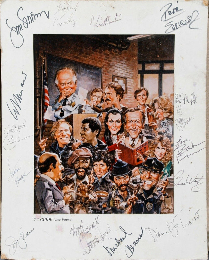 Authentic Hill Street Blues Cast Signed TV Guide Cover #1679 Print 15 Signatures