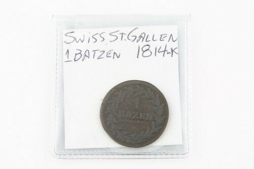 1814-K Swiss Cantons Saint Gall Batzen XF