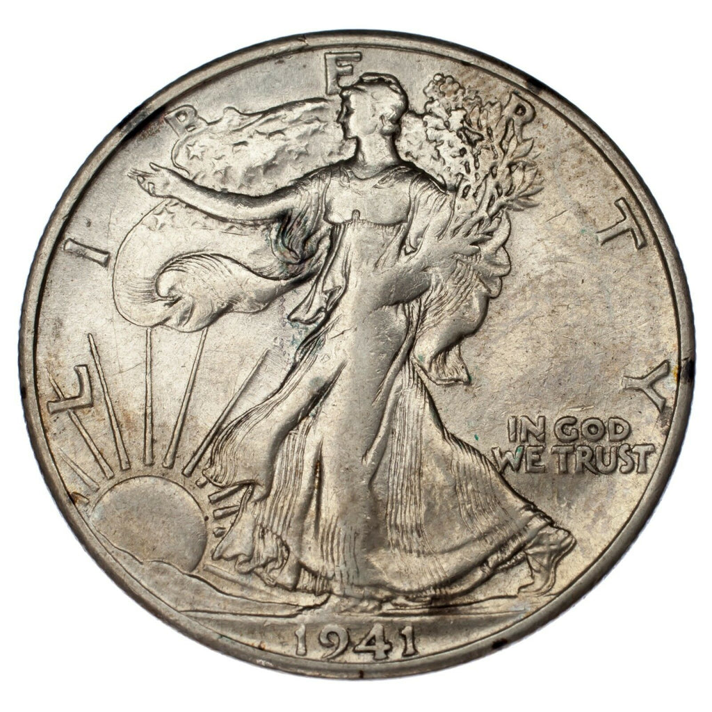 1937 and 1941-S 50C Walking Liberty Half Dollars in AU Condition