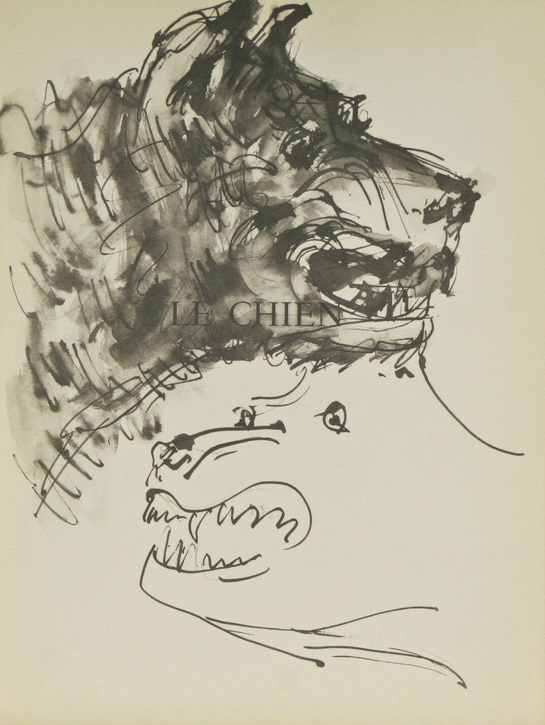 "Le Chien" By Pablo Picasso Lithograph from Buffon Book 14 3/4"x11"