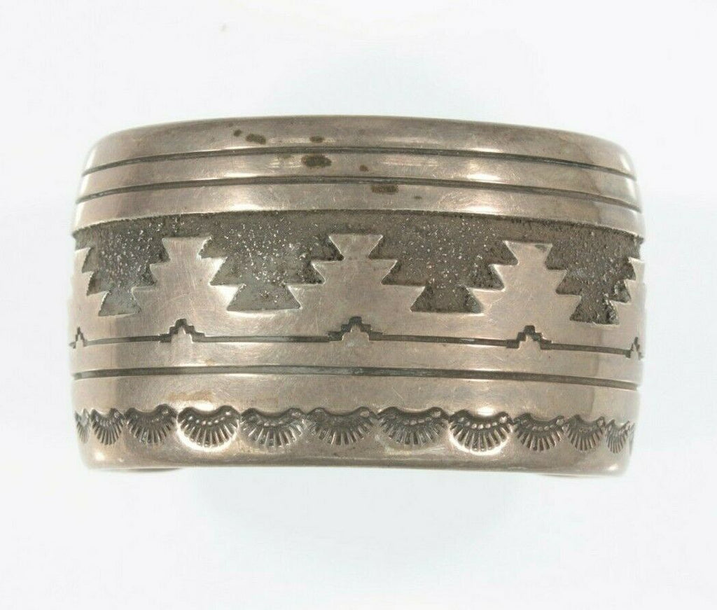 Amazing Navajo Herbert Taylor Sterling Silver Cuff Bracelet