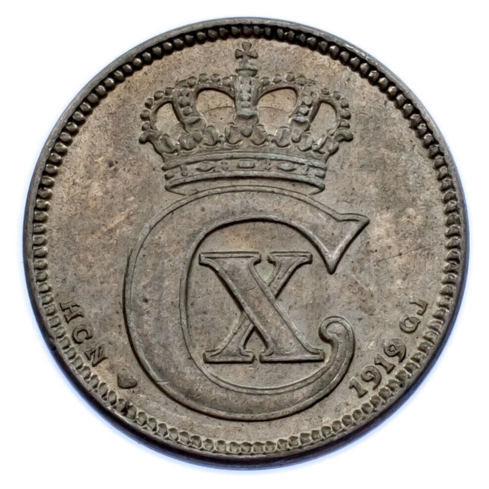 1907-1924 Denmark 5-25 Ore Lot (4 coins) KM 806, 814.1, 815.2, 822.1