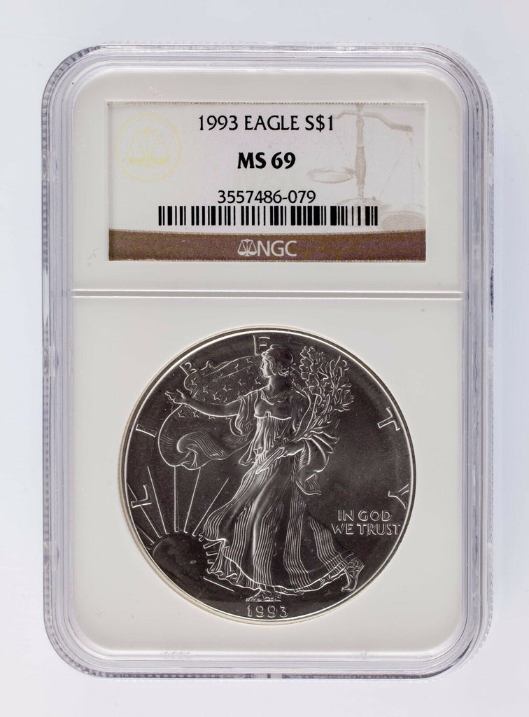 1993 Silver 1oz American Eagle $1 NGC Graded MS 69