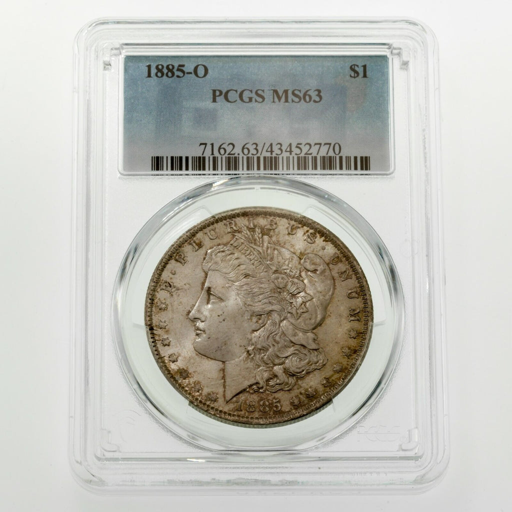 1885-O $1 Silver Morgan Dollar Graded by PCGS as MS-63! Gorgeous Coin