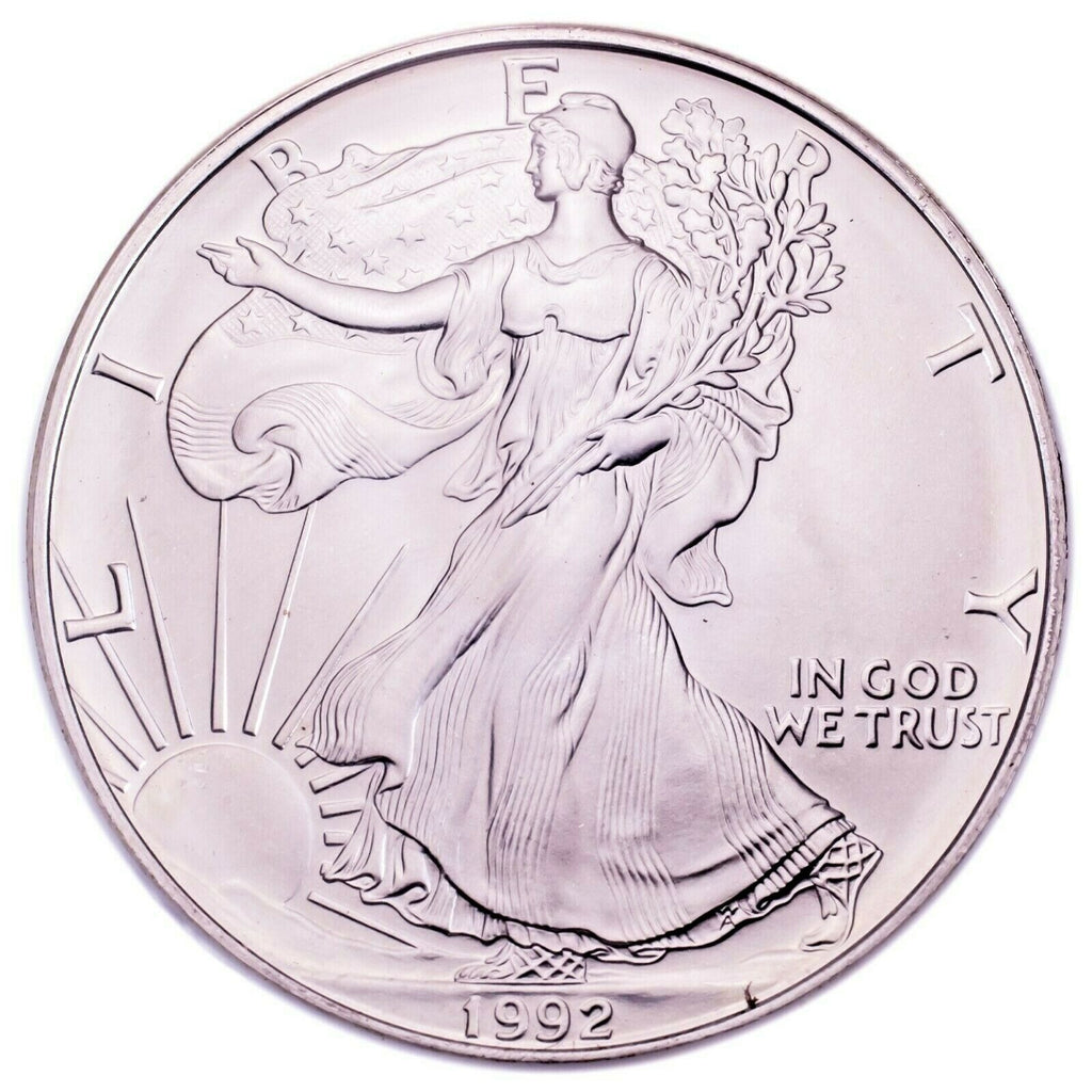 1992 $1 Silver American Eagle Graded by NGC as MS-69