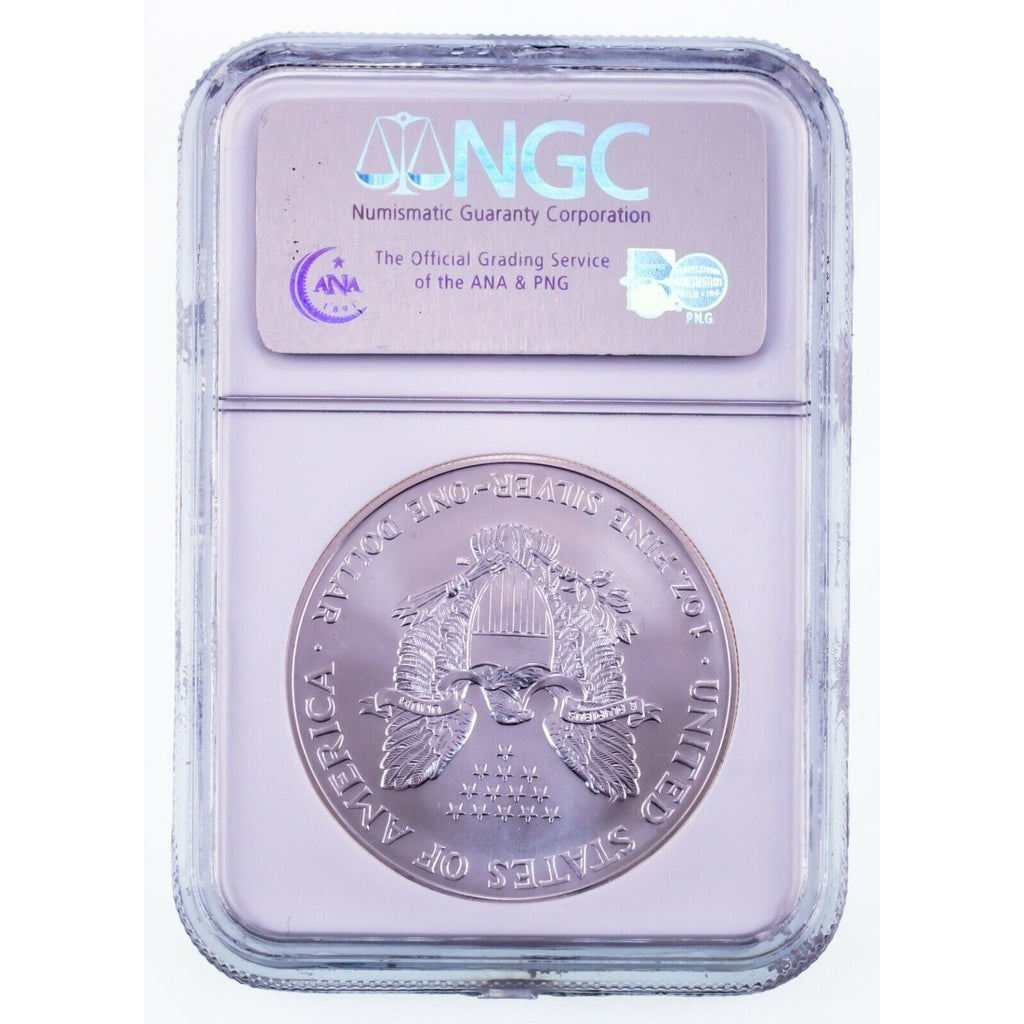 2001 $1 Silver American Eagle Graded by NGC as MS-69