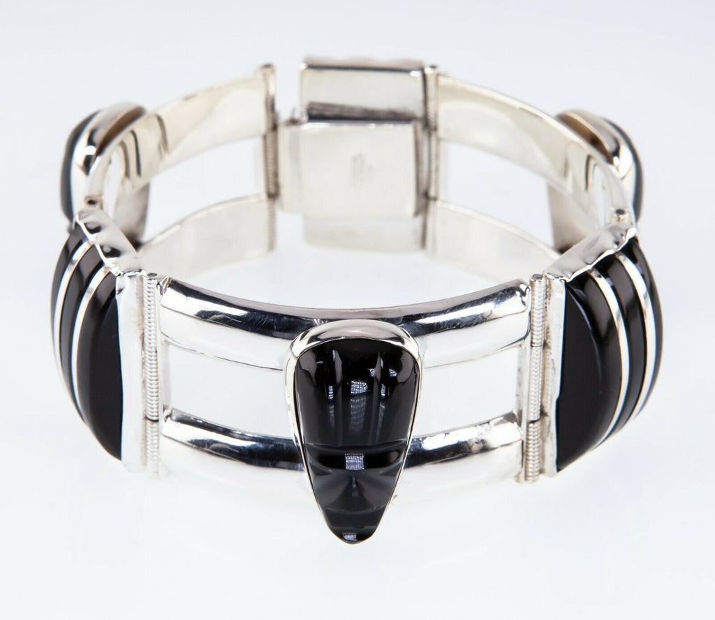 Gorgeous Sterling Silver Black Warrior Bracelet Made in Mexico