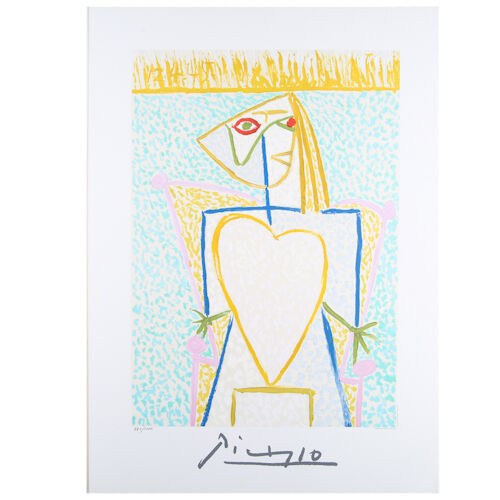 "La Femme, Buste Au Coeur" by Picasso Ltd Edition of 1000 Litho 21 1/2x29 1/2"
