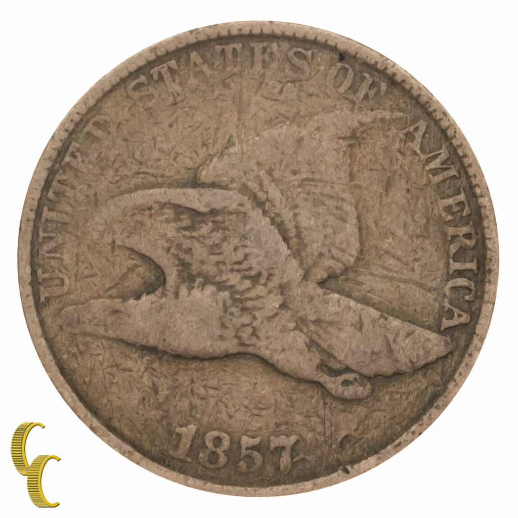 1857 Flying Eagle Cent 1C Penny (Very Good, VG Condition)