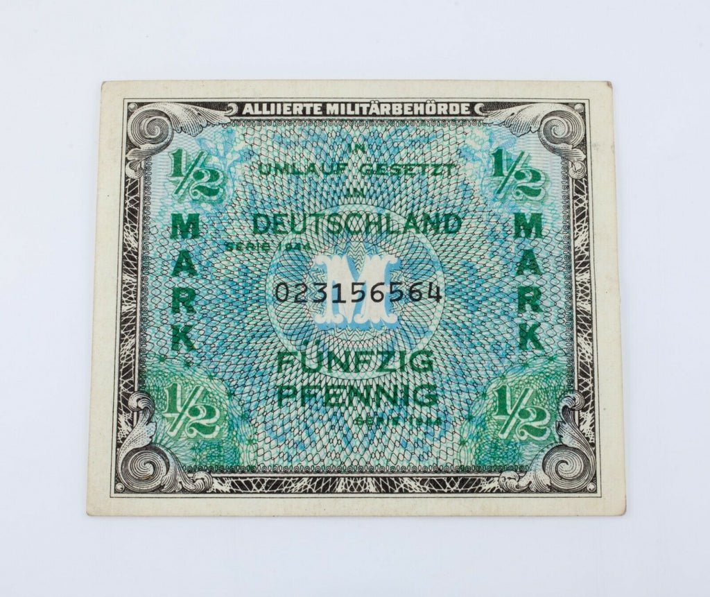 1944 Germany Allied Occupation 1/2 Mark Currency (XF)