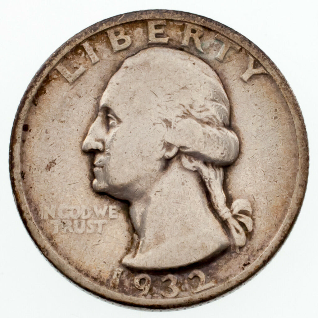 1932-S 25C Washington Quarter in Fine Condition, Natural Color