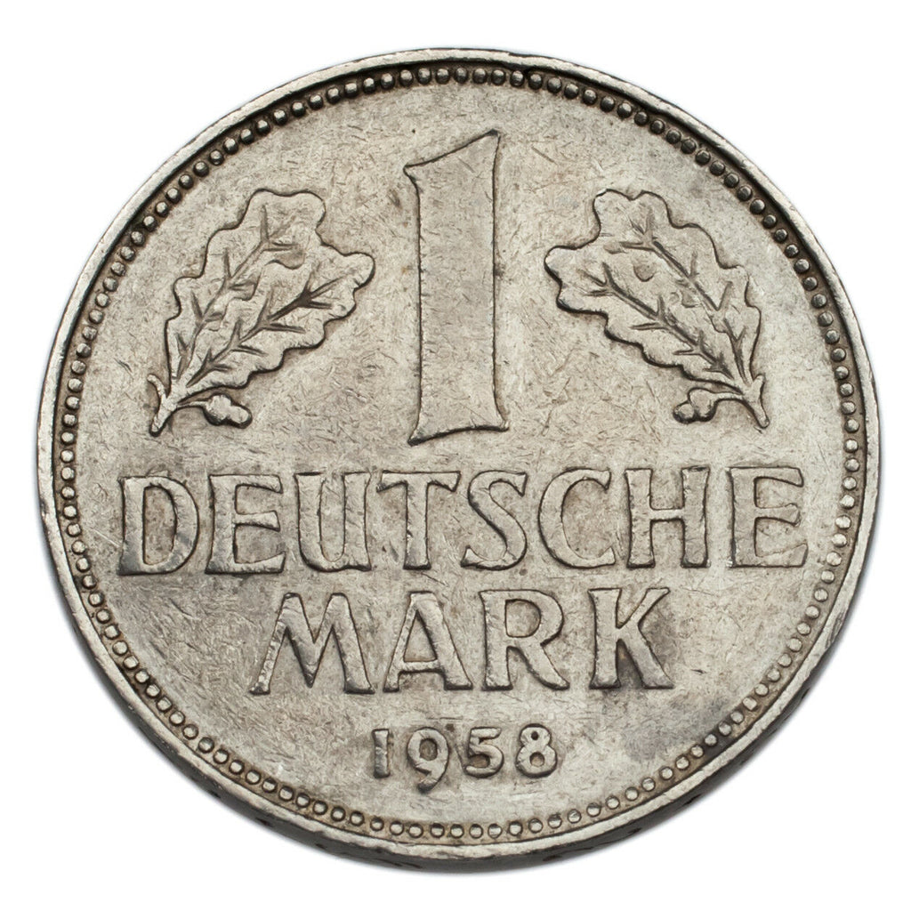 1958-G Germany Federal Republic Mark (About XF Condition) KM# 110