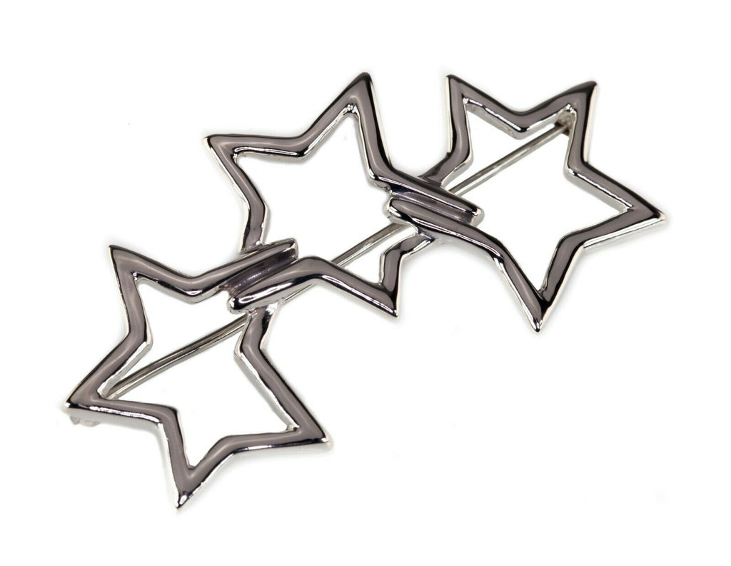Tiffany & Co. Sterling Silver Three Star Brooch Gorgeous!
