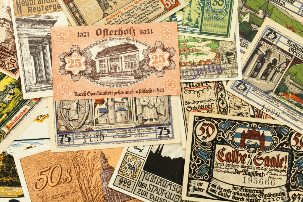 1920's Germany Notgeld (Emergency Money) 25pc - Altenkirchen, Dassow, Schleswig