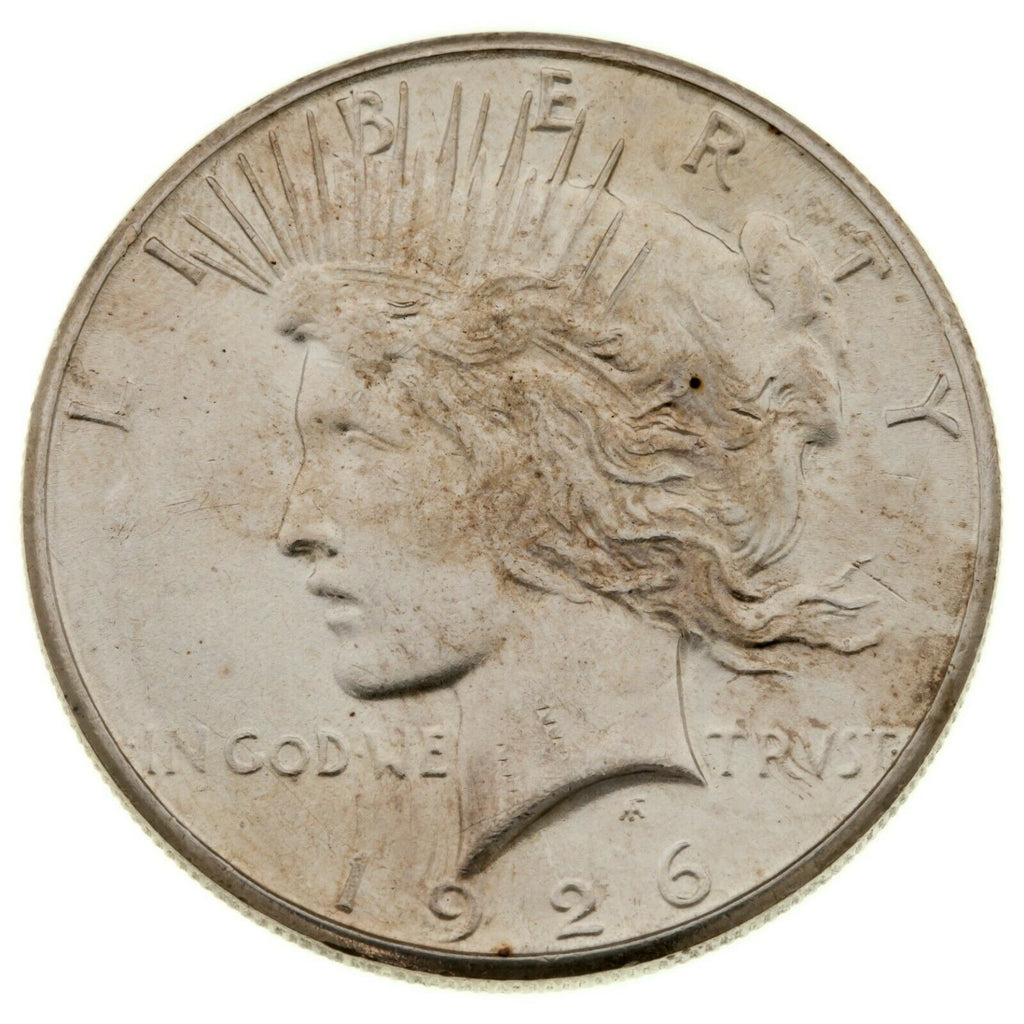 1926 $1 Silver Peace Dollar in Choice BU Condition, Full Mint Luster