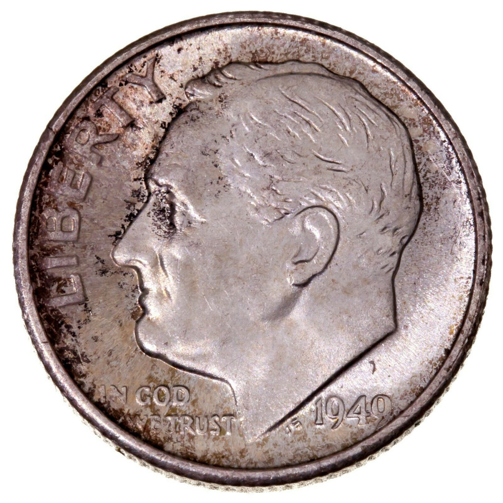 1949-S 10C Roosevelt Dime in Choice BU Condition, Excellent Eye Appeal, Luster