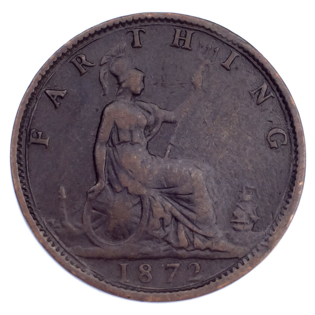1872 Great Britain Farthing VF Condition KM #747.2
