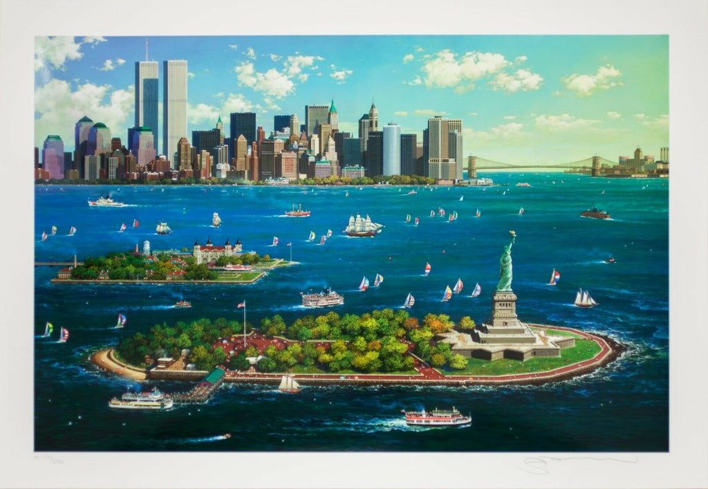 "New York Gateway" by Alexander Chen Serigraph on Paper Signed AP 174/250