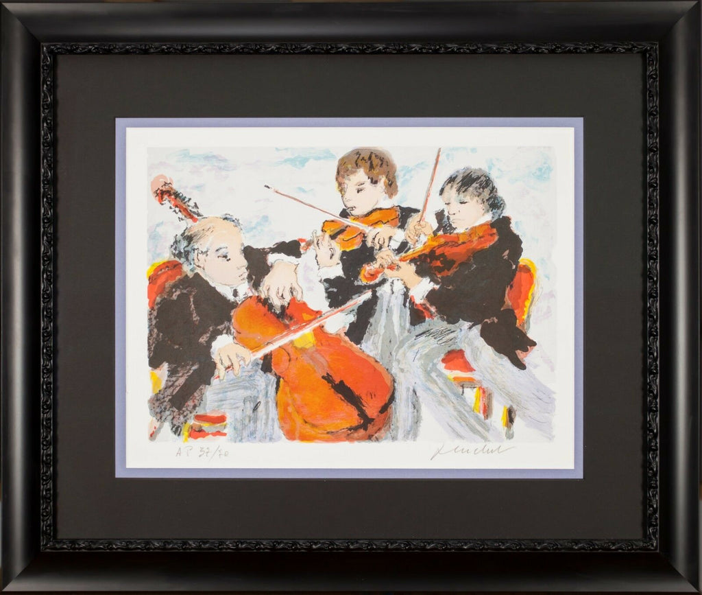 Three Musicians by Urbain Huchet Artist's Proof 37/50 Framed and Matted