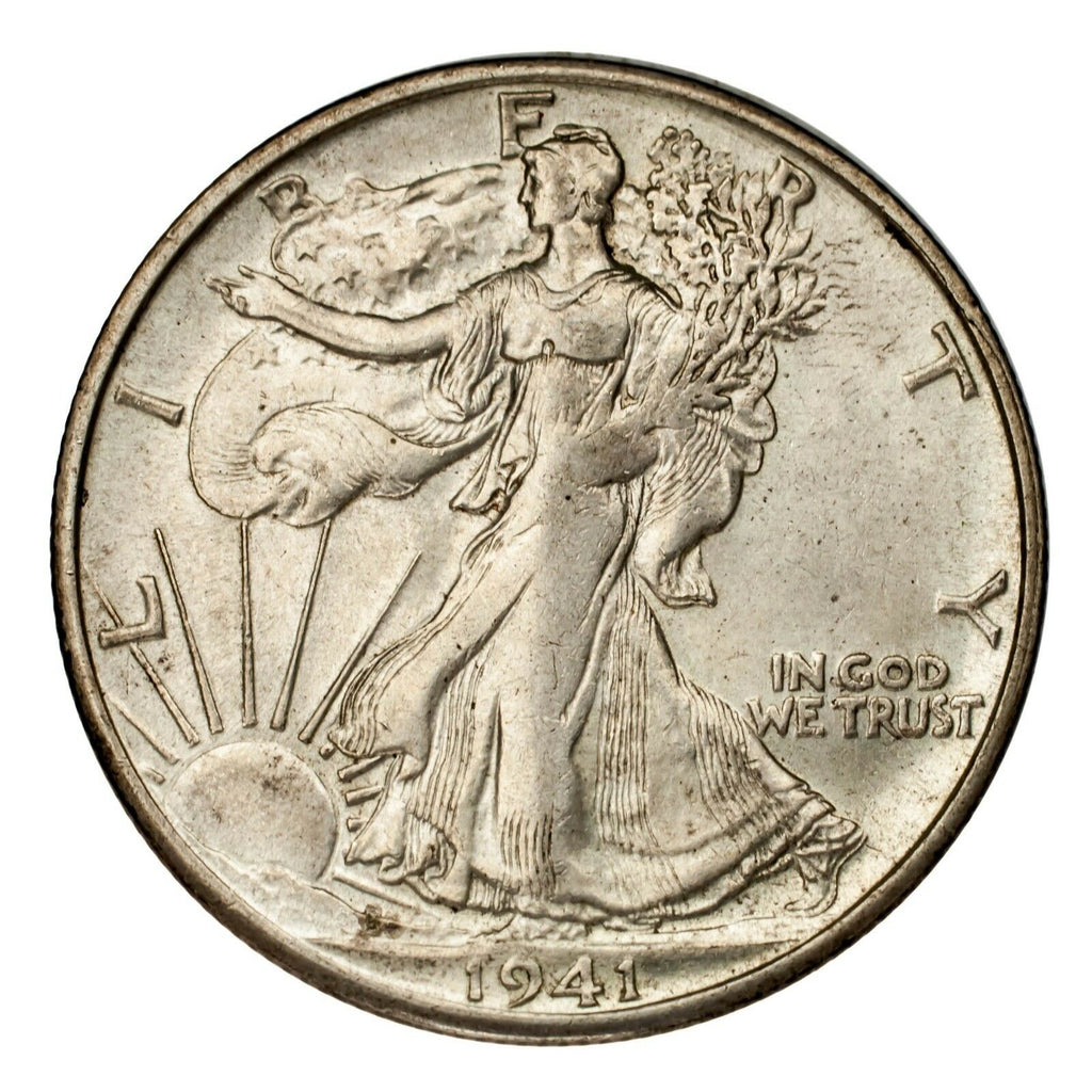 1941-S Silver Walking Liberty Half Dollar 50C (Choice BU Condition)
