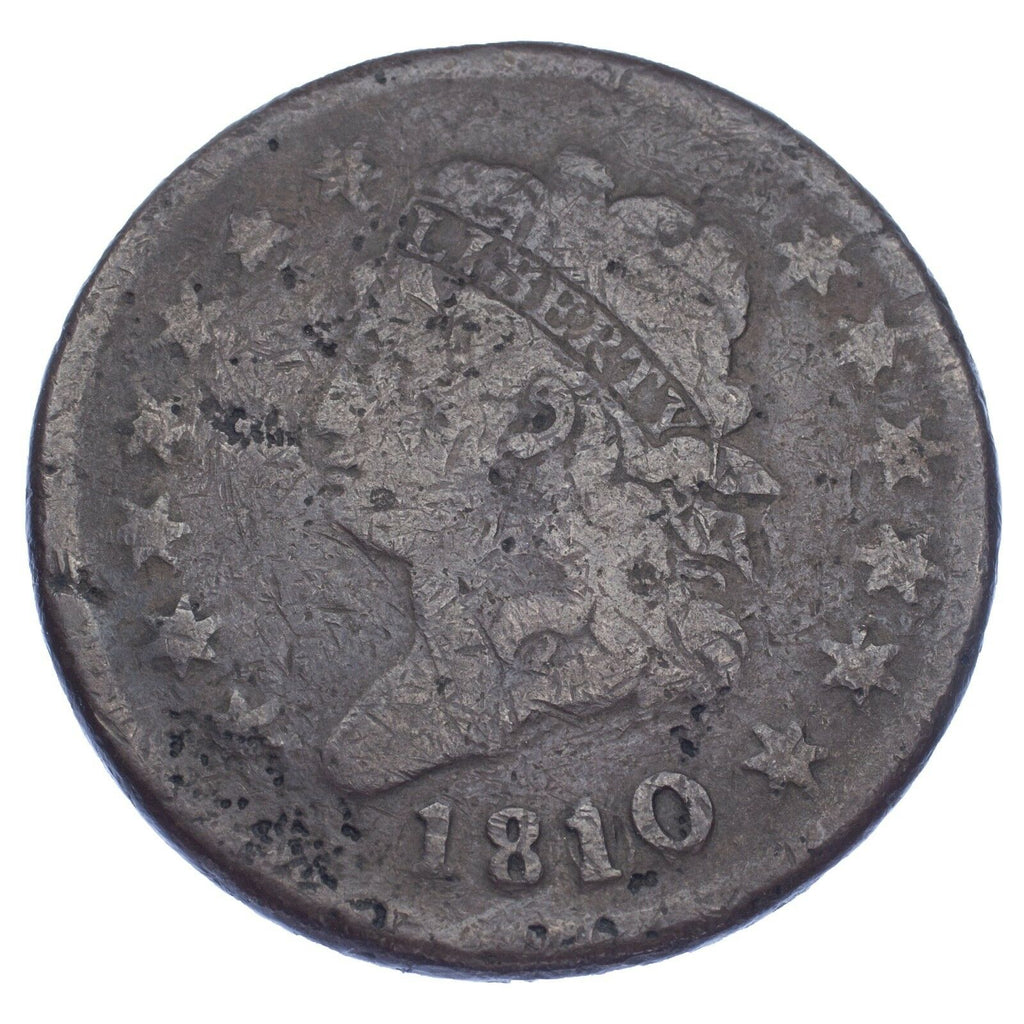 1810/9 1C Classic Head Cent (About Good, AG Condition)