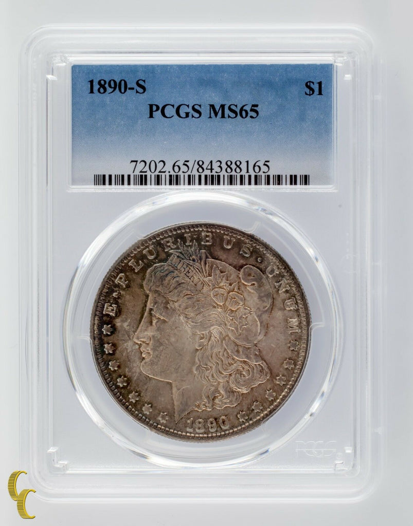 1890-S Silver Morgan Dollar $1 PCGS Graded MS 65