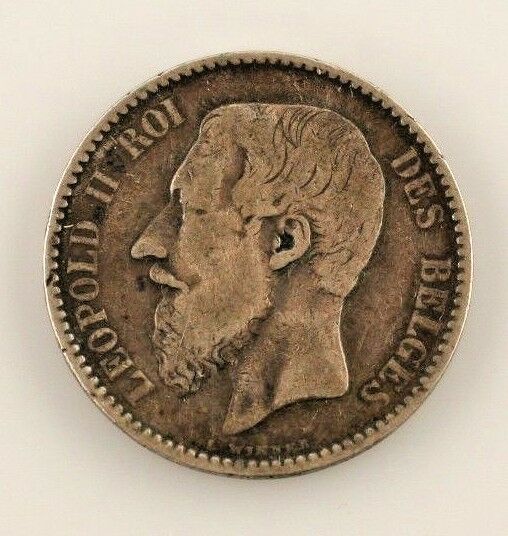 1886 Belgium Franc (VF) Very Fine Condition