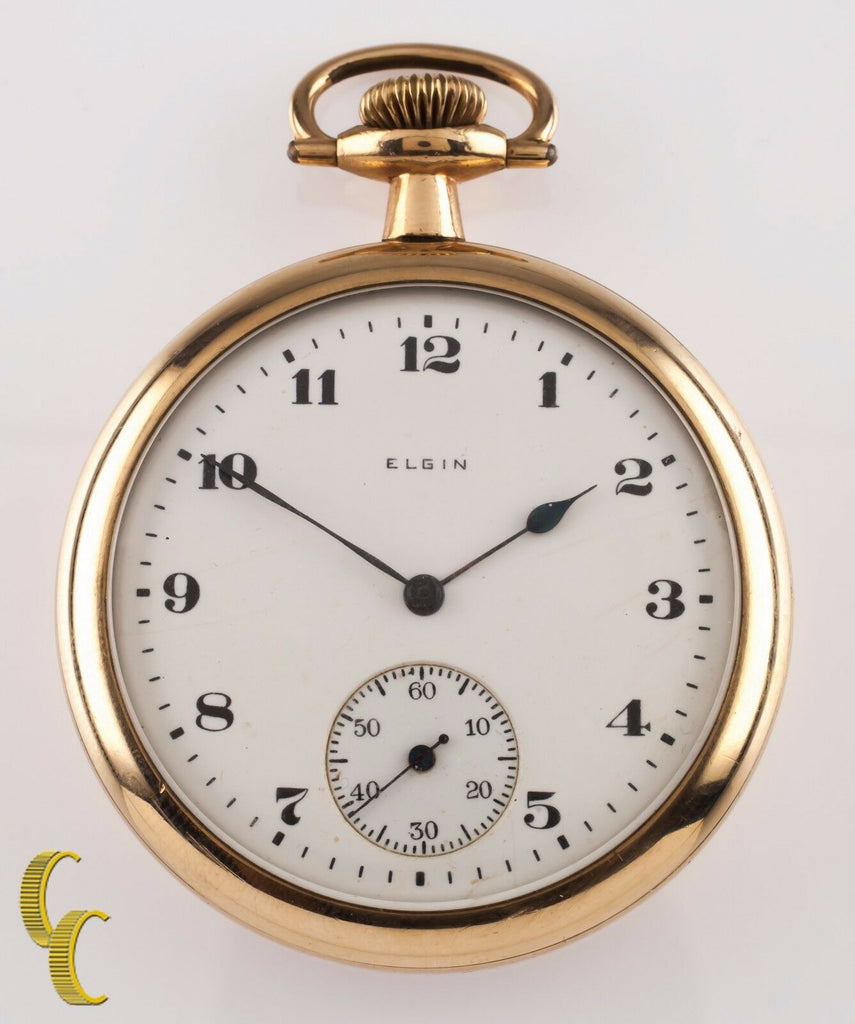Elgin Grade 382 Gold Filled Pocket Watch 17 Jewel Size 16s Year: