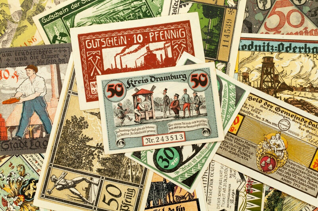 1920's Germany Notgeld (Emergency Money) 25pc - Auma, Gransee, Oberschlesien