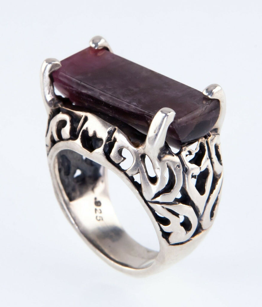 Cullquipuma Sterling Silver Almandine Ring Gorgeous! Size 8.5