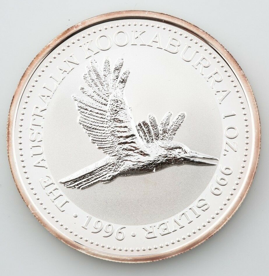 1996 Australian Kookaburra 1 oz. 999 Silver $1 BU Coin Queen Elizabeth II