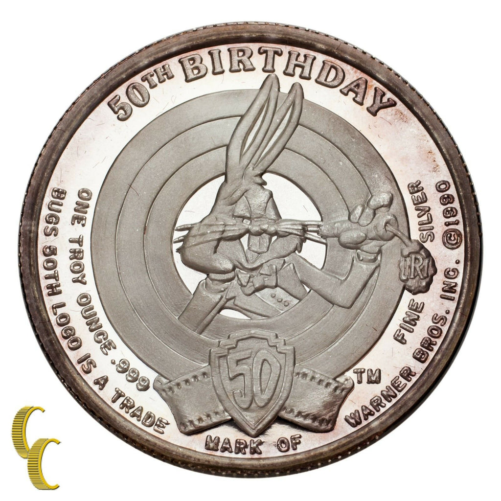 Bugs Bunny Limited Edition 1 Oz Silver Coin 50th Birthday Warner Bros Inc